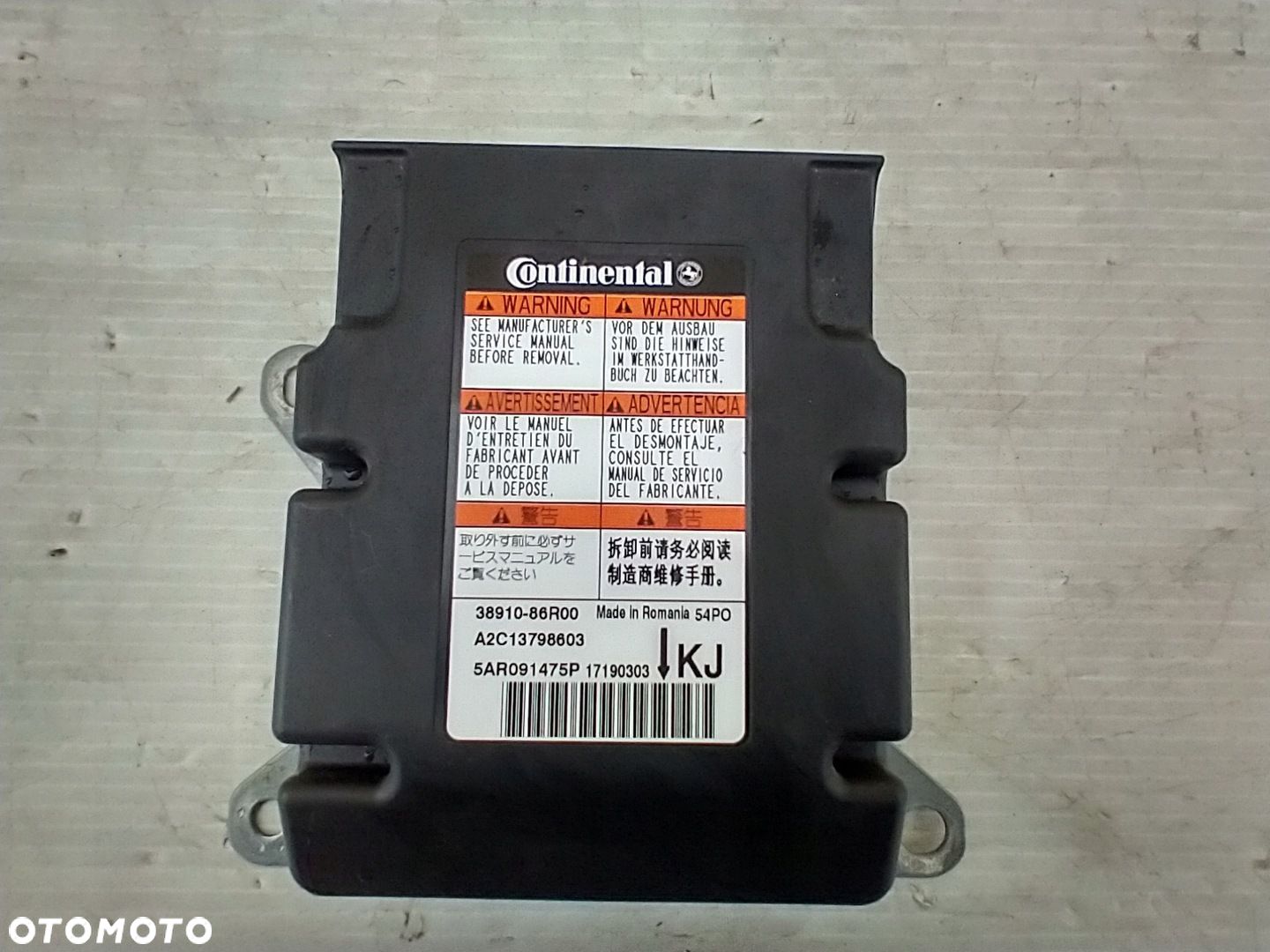 SUZUKI VITARA III 15- SENSOR MODUŁ PODUSZEK POWIETRZNYCH AIRBAG 38910-86R00 - 1