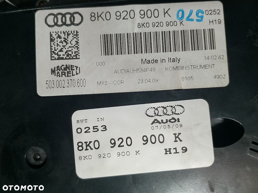 LICZNIK AUDI A4 B8 8K0920900K - 2
