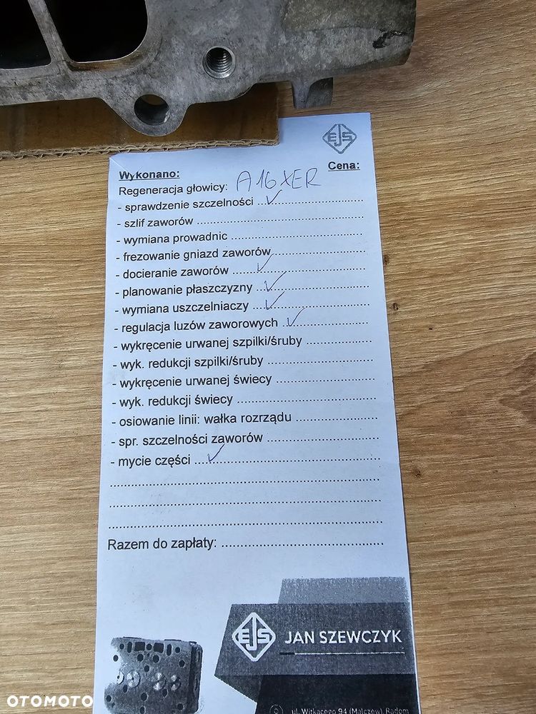 GŁOWICA CYLINDRÓW SPRAWDZONA SPLANOWANA OPEL MOKKA ASTRA J INSIGNIA A 1.6 B A16XER 55559340 - 8