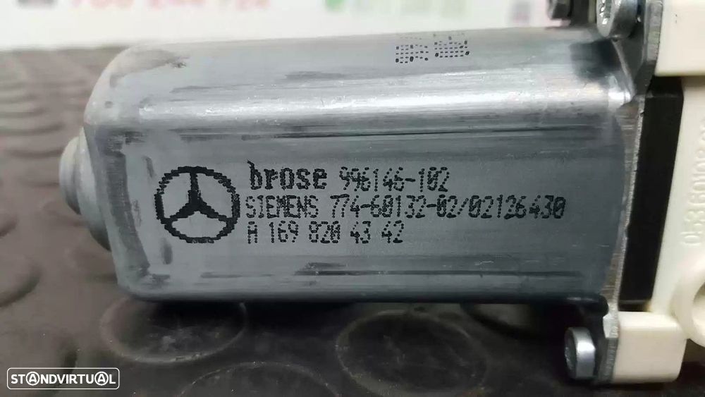 MOTOR ELEVADOR DE VIDRO FRONTAL ESQUERDO MERCEDES-BENZ CLASSE B 2006 -A169820174... - 1