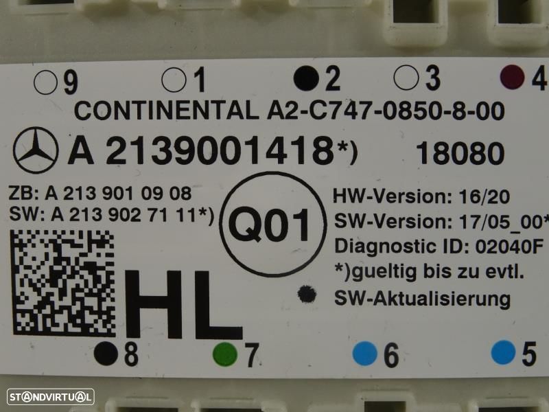 Módulo Eletrónico Mercedes-Benz E-Class (W213)  A2139001418 / A2c74708 - 2