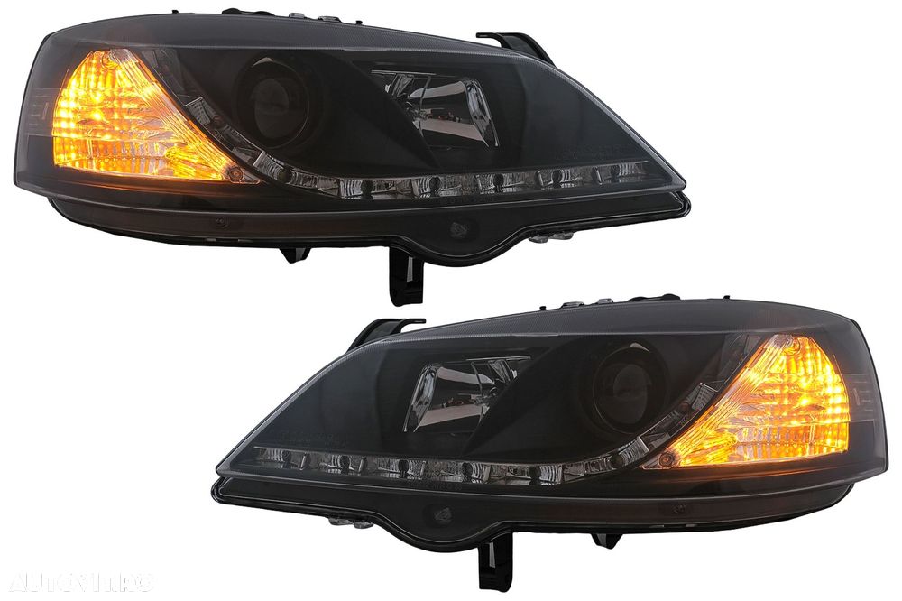 Faruri LED DRL compatibil cu Opel Astra G (09.1997-02.2004) Negru - 5