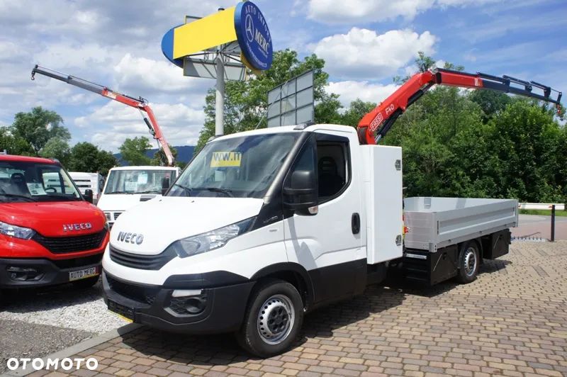 Iveco 35C16 rama wywrotka skrzynia HDS plandeka żuraw - 20
