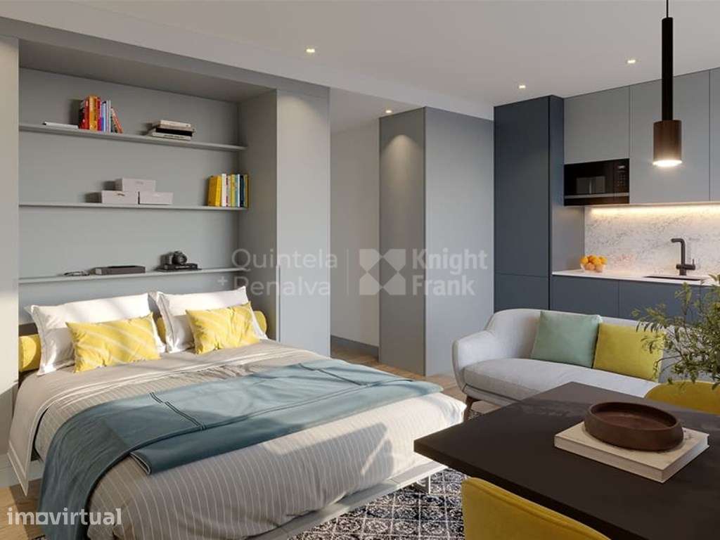 Apartamento T0 com varanda e estacionamento, em Carcavelos - Grande imagem: 3/32