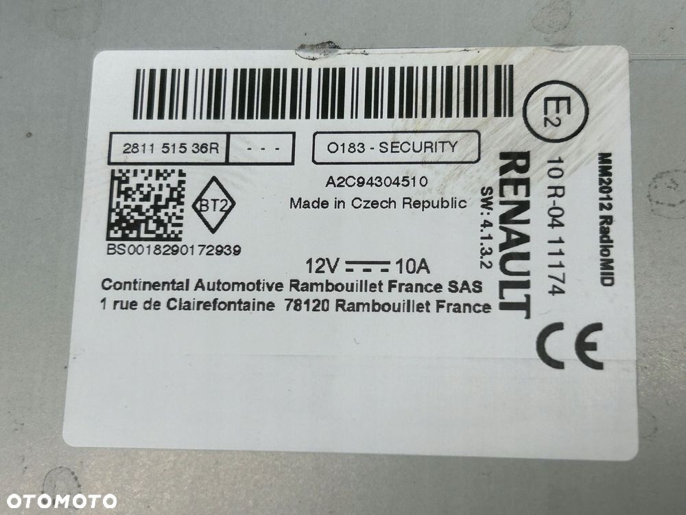 radioodtwadzacz stacja multimedialna renault captur 281151536r - 5
