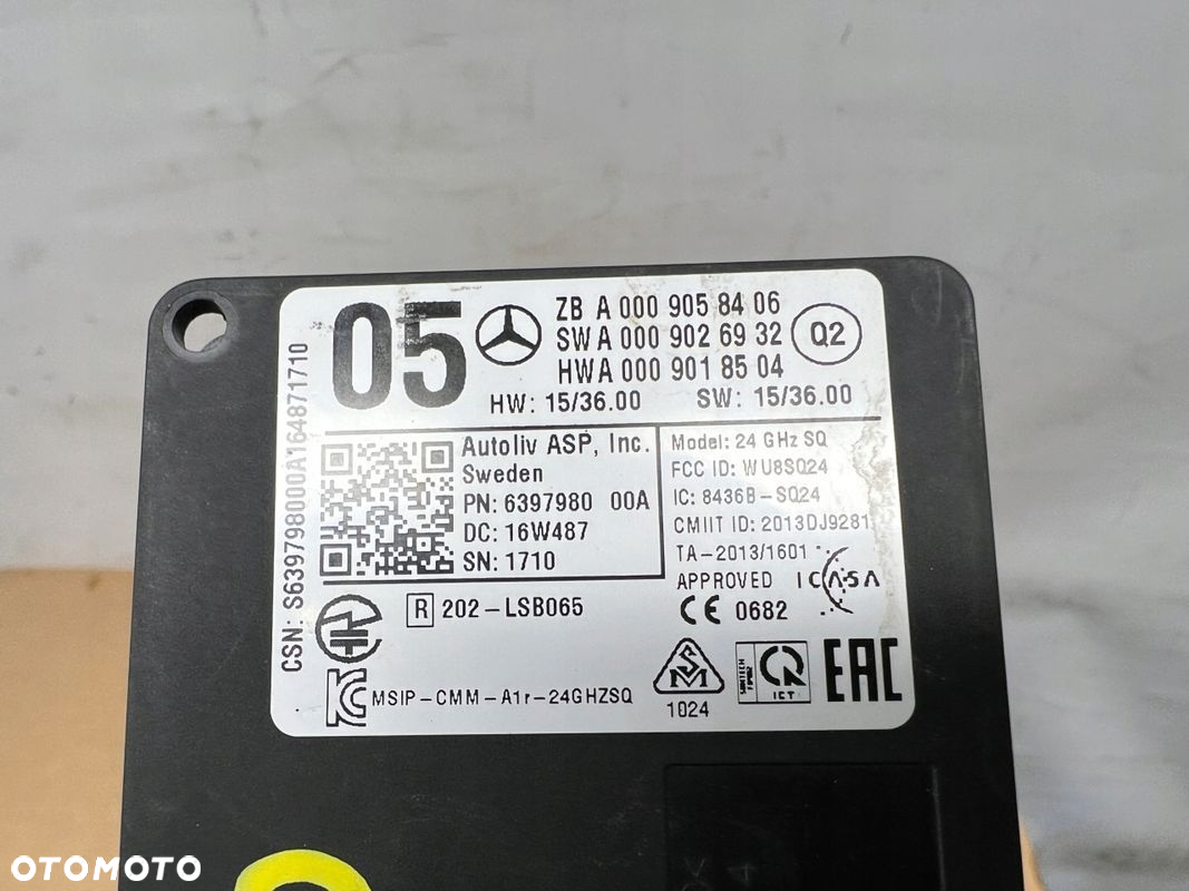 Mercedes-Benz CLA 180D X117 radar distronic A0009058406 - 3