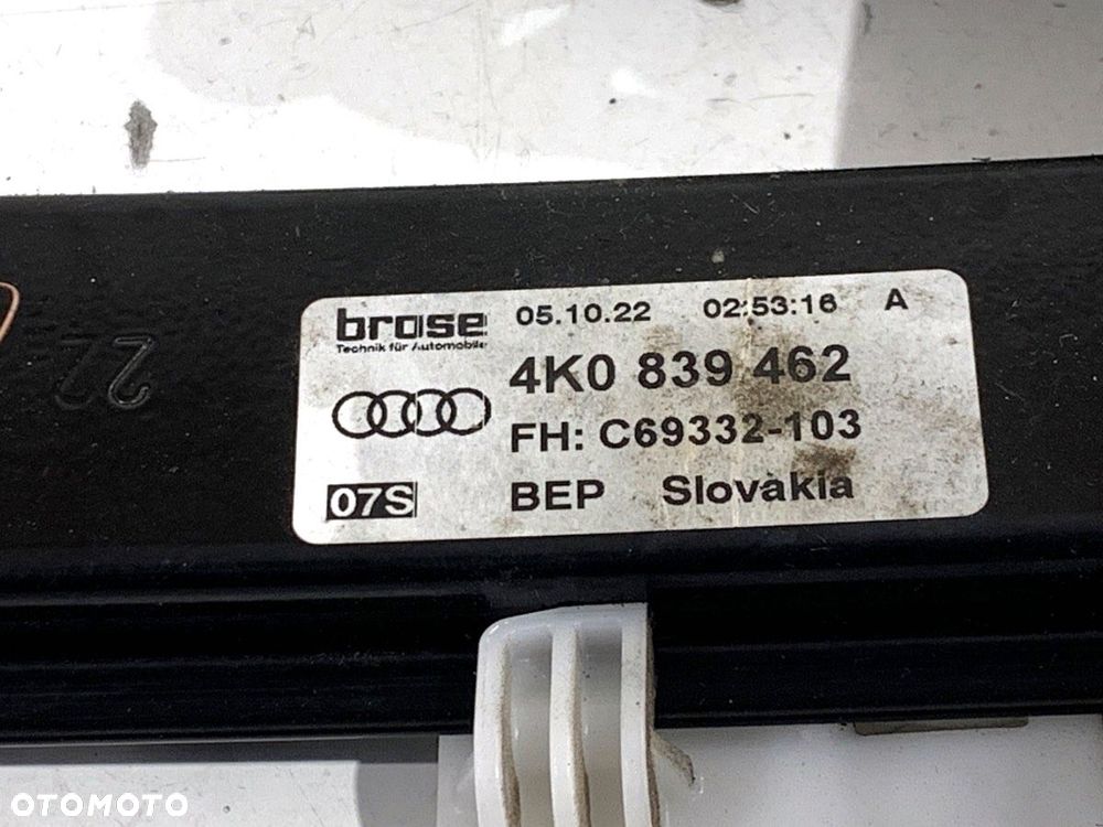 PODNOŚNIK SZYBY PRAWY TYŁ  AUDI A6 C8 Avant (4A5) 2018 - 2022 RS6 Mild Hybrid quattro 441 kW [600 - 5