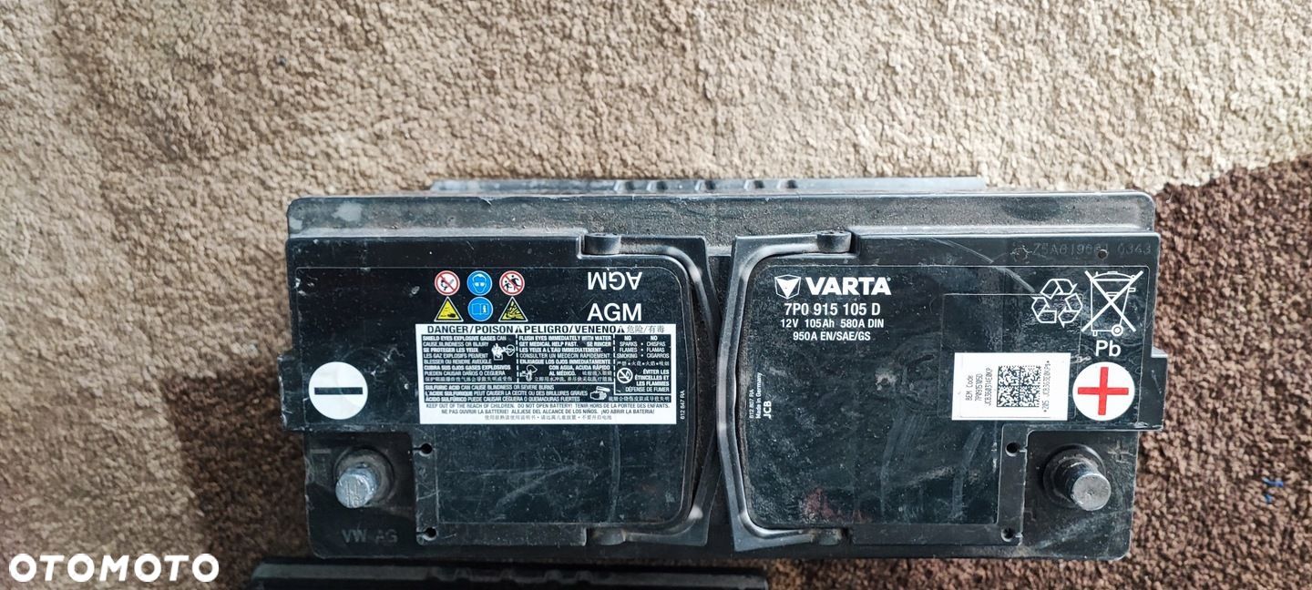 Akumulator Varta SGM 105 Ah 950A VW AUDI 7P0915105D - 1