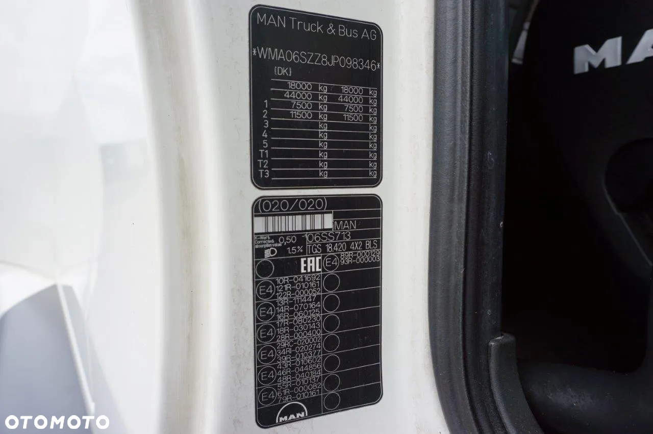 MAN TGS 18.420 4X2 BLS ACC * 528 000 KM * 2017 - 19