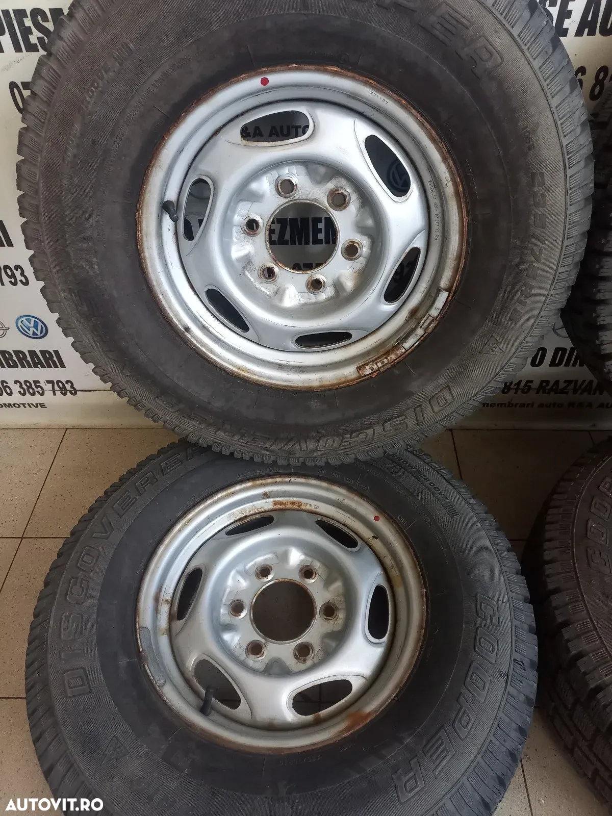 Set Jante Aluminiu Mitsubishi Pajero L200 Nissan Patrol Terrano Etc. Prezoane 6x5.5 Inch Anvelope 235/75R15 Anvelope Bune - 6