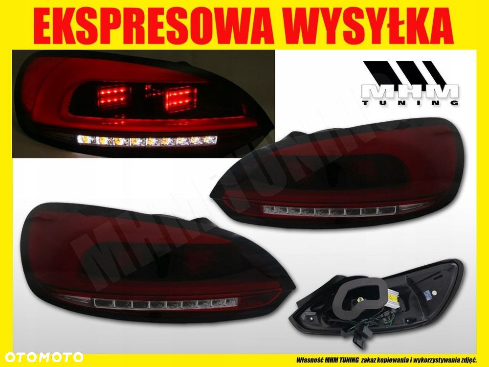 Lampy tylne L+R LED Bar Diodowe Tuning Red Smoke VW Scirocco 1k8 2008-2014 - 4