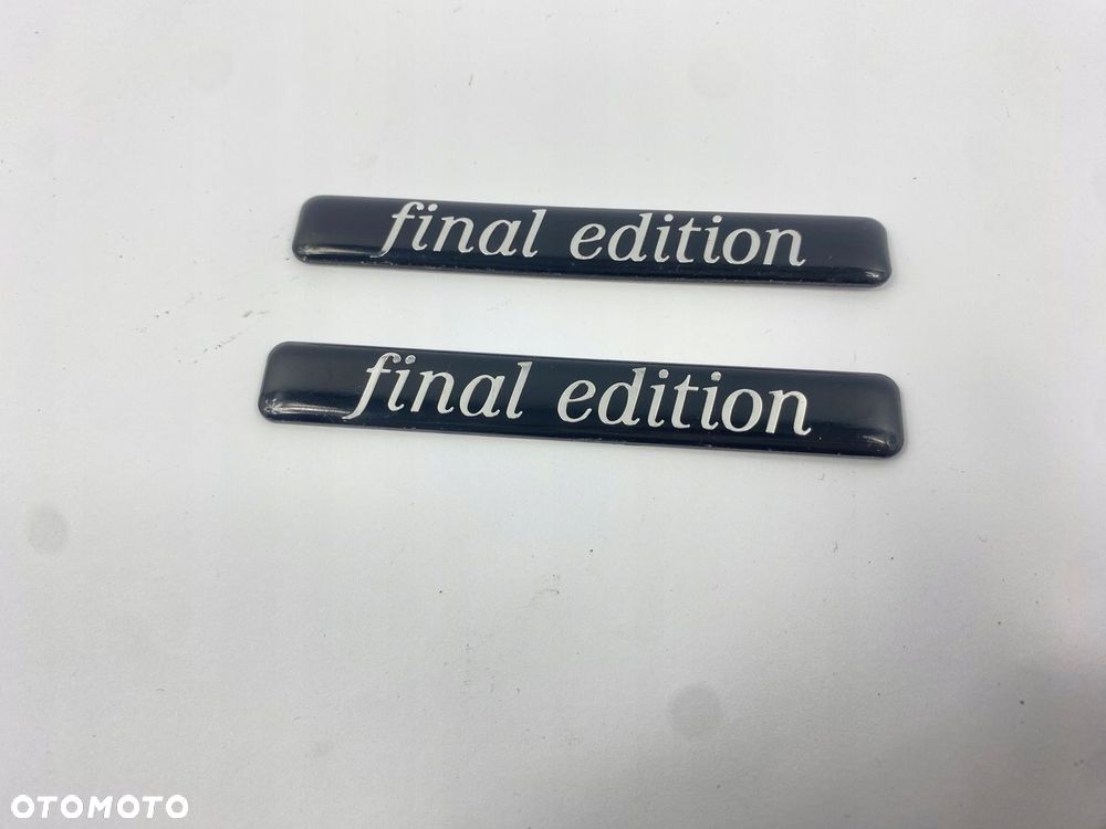 EMBLEMAT ZBACZEK NAPIS FINAL EDITION LISTWA BOCZNA BŁOTNIKA MERCEDES W124 - 2