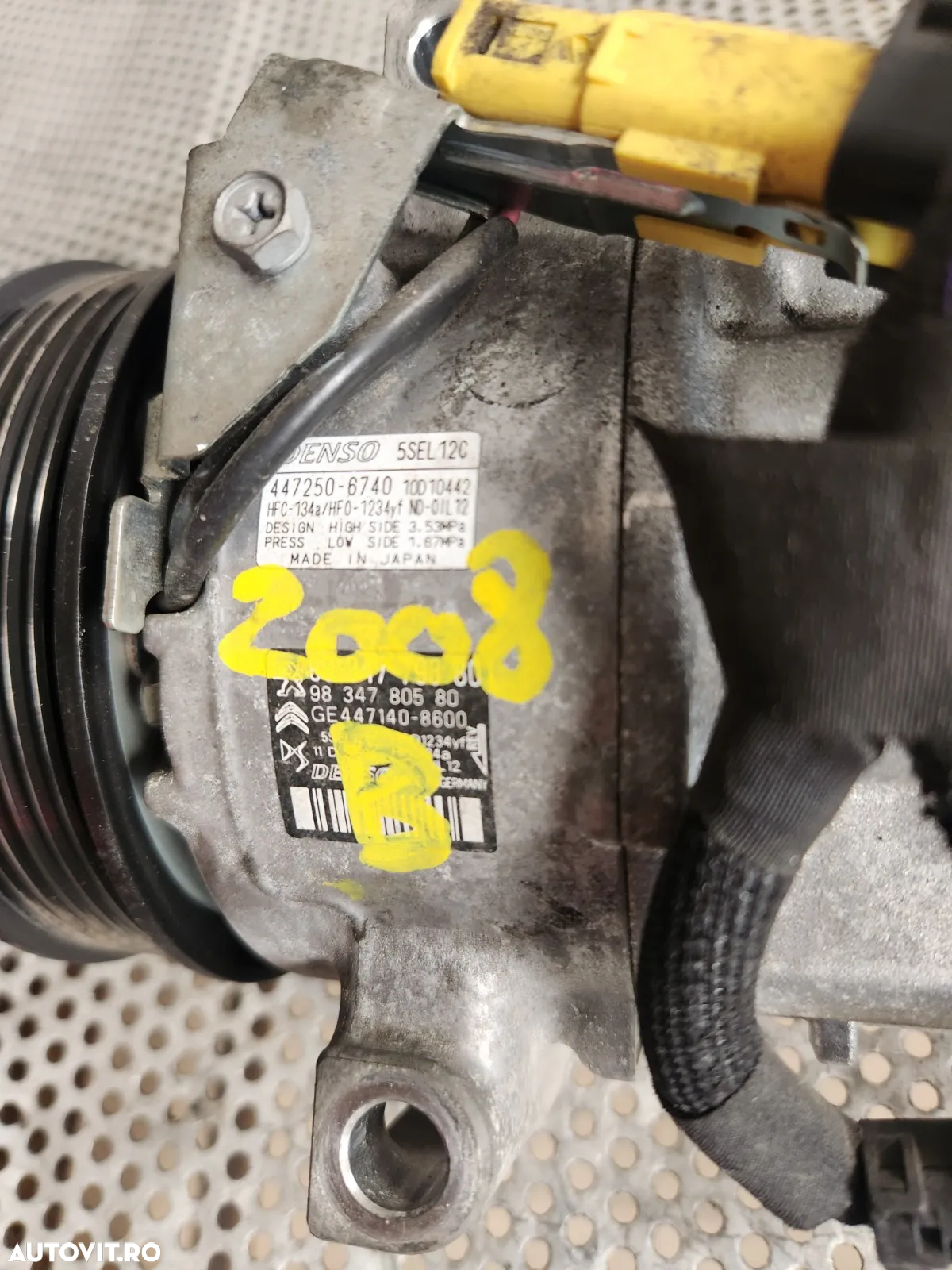 Compresor Clima Peugeot 5008 3008 308 508 Citroen DS Peugeot Opel Crossland Benzina An 2018-2019-20 - 7