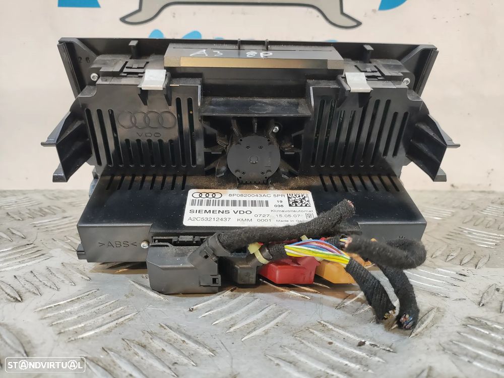 DISPLAY SOFAGEM COMANDO CHAUFFAGE AC CLIMATRONIC AUDI A3 8P 8P1 8P0820043AC A3 SPORTBACK 8PA - 5