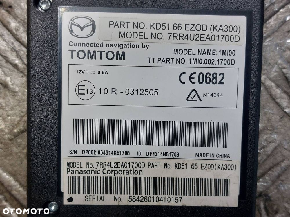 MODUŁ NAWIGACJI TOMTOM GPS MAZDA 6 III GJ KD5166EZOD - 2