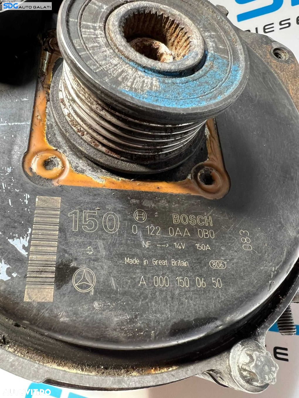 Alternator 150A Mercedes Clasa E Class W210 E200 E220 2.2 CDI 1994 - 2002 Cod A6111550007 01221AA5F0 01220AA0B0 A0001500650 [B4295] - 2