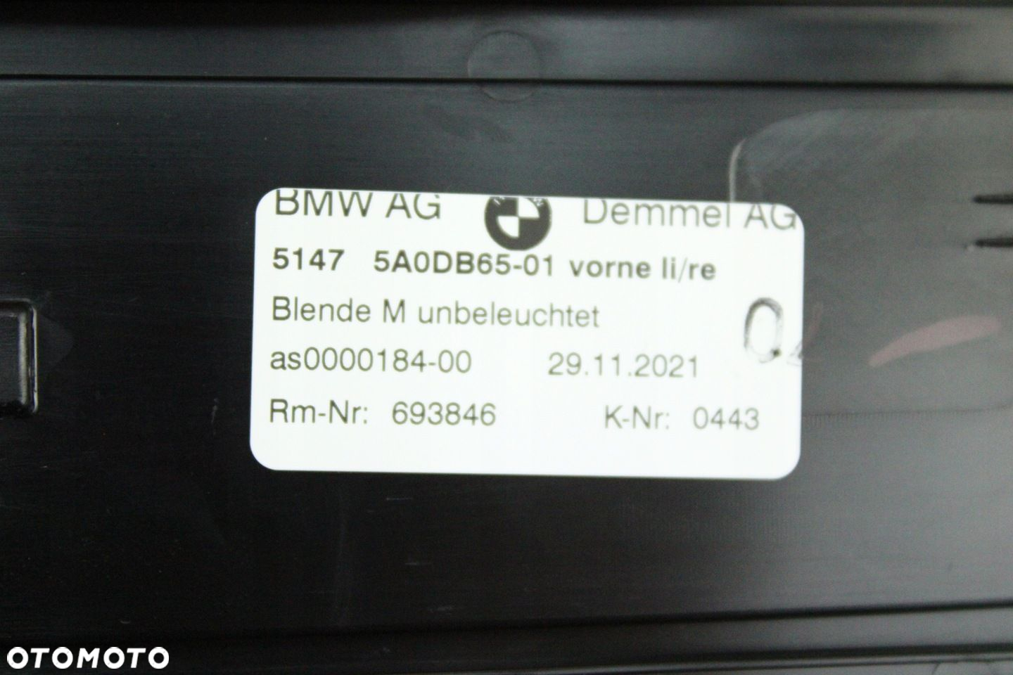 ORYGINALNE NAKŁADKI LISTWY PROGOWE M-PAKIET BMW G30 5A0DB65 9447021 9447022 - 13