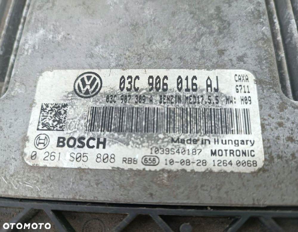 KOMPUTER SILNIKA STEROWNIK VW GOLF V 1.4 TSI CAXA 03C906016AJ 0261S05808 - 3