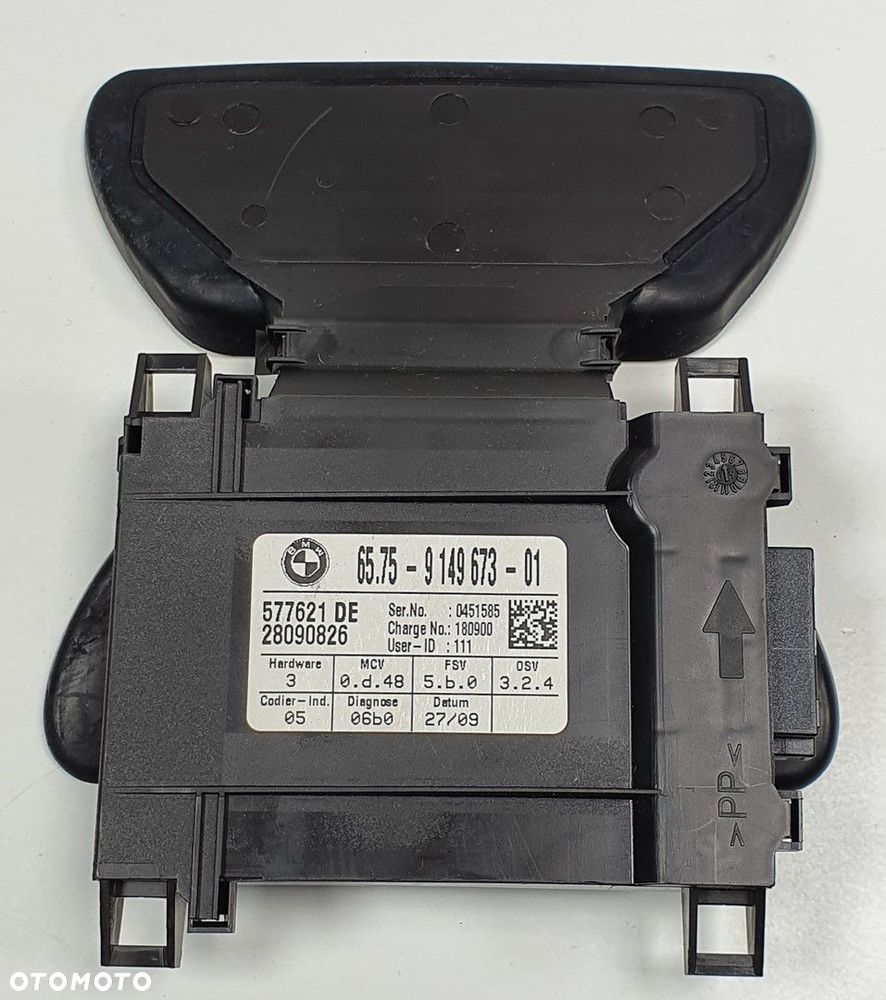 MODUŁ ULTRADŹWIĘKOWY ALARMU BMW 5 E61 E60 9149673 - 2