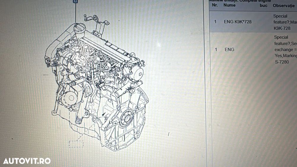 MOTOR 1.5 DCI RENAULT MEGANE 2  K9K728 - 3