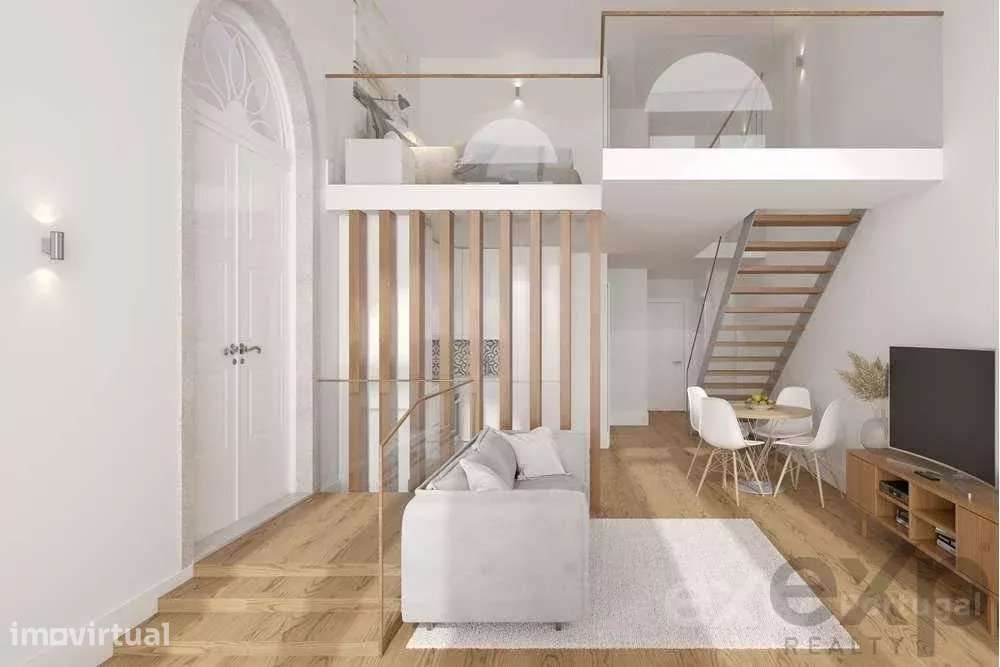 Apartamento T1(Loft) com Terraço e vista para o Rio Douro em Vila Nova - Grande imagem: 3/37
