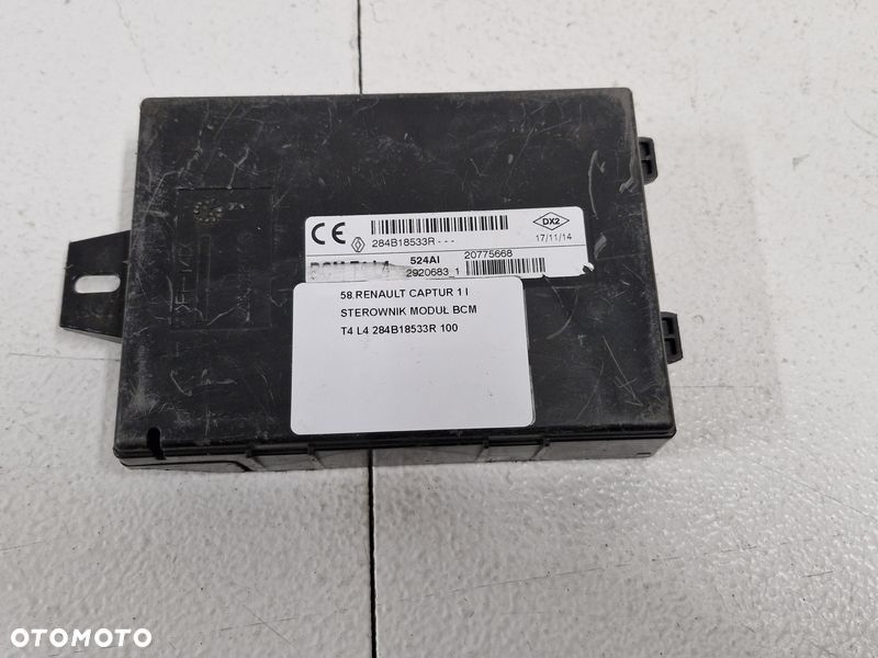 RENAULT CAPTUR 1 I STEROWNIK MODUŁ BCM T4 L4 284B18533R - 1