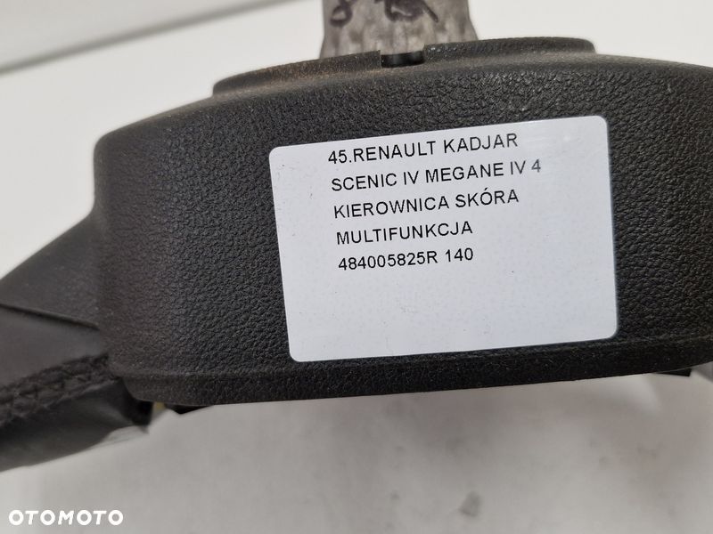 RENAULT KADJAR MEGANE SCENIC 4 IV KIEROWNICA SKÓRA MULTIFUNKCJA 484005825R - 10