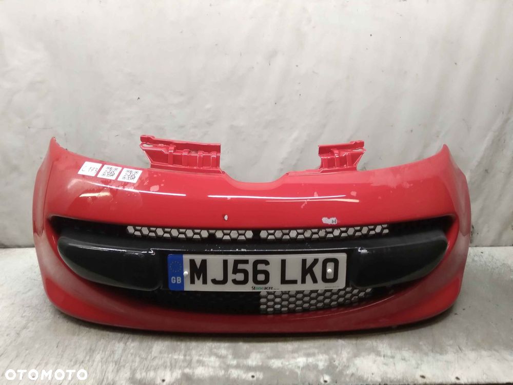 ^ ZDERZAK PRZÓD PRZEDNI PEUGEOT 107 KKN CZERWONY