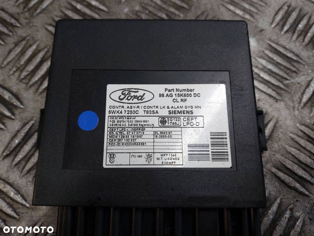 ZESTAW STARTOWY FORD FOCUS MK1 1.6 16V 98AB-12A650-CXG 98AG15K600DC - 4