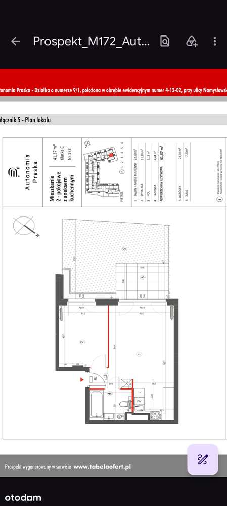 Przytulne 2 pokoje (41 m²) z prywatnym ogródkiem