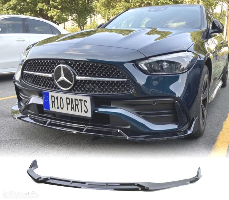 LIP SPOILER FRONTAL MERCEDES CLASE C W206 21- LOOK BRABUS PRETO BRILHANTE - 1