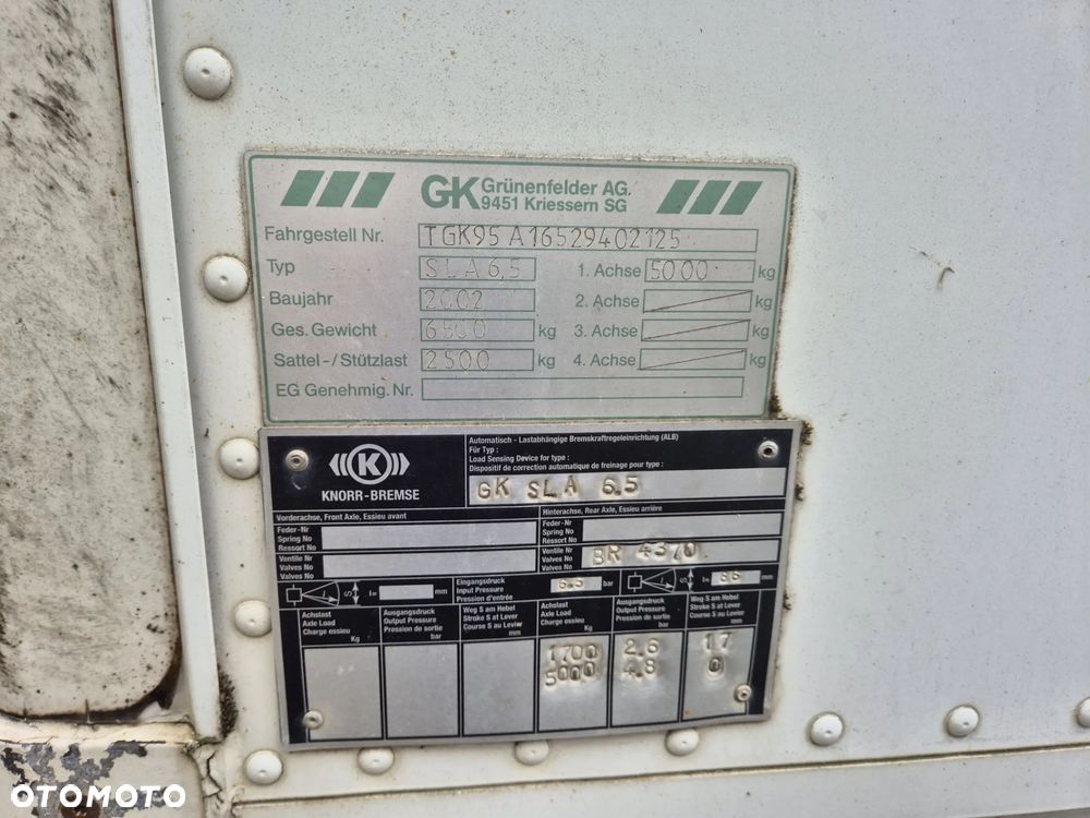 Naczepa ciągnik siodłowy Dmc 6.5t, Grunenfelder, Sprowadzona, Szwajcaria, Stan bdb! - 7