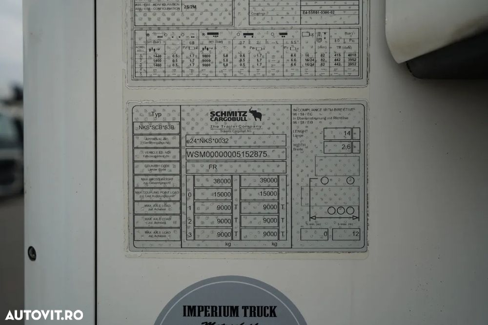 Schmitz Cargobull REFRIGERAT / THERMO KING SLXE 300 / COȘ PENTRU PALEȚI / SAF - 26