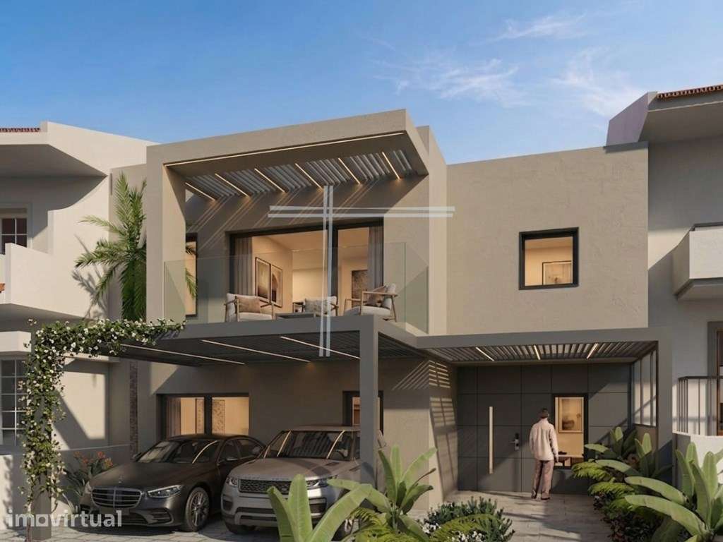 Moradia em banda T4, arquitetura contemporânea com piscina - Feijó - Grande imagem: 2/6