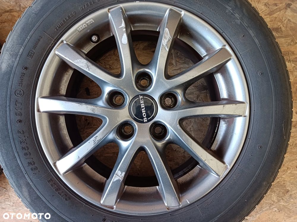 Koła alufelgi borbet z oponami letnimi 195/65R15 5x115 6,5Jx15 ET40 VW AUDI SKODA SEAT - 4