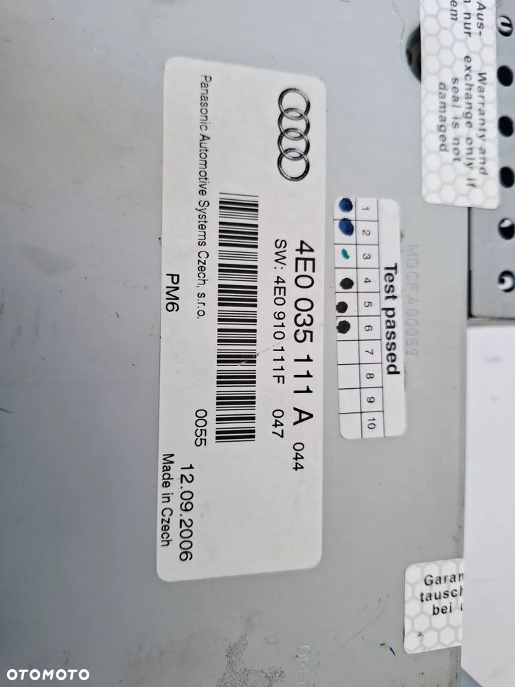 Zmieniarka Czytnik Płyt CD Changer Audi 4E0035111A 4E0910111F - 3