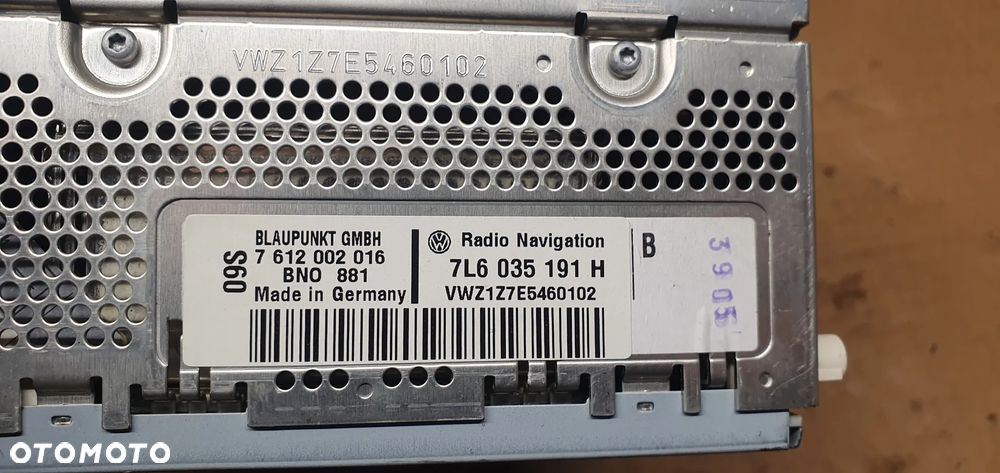 Radio radioodtwarzacz NAVI nawigacja KOD VW Touareg 7L6035191H - 4