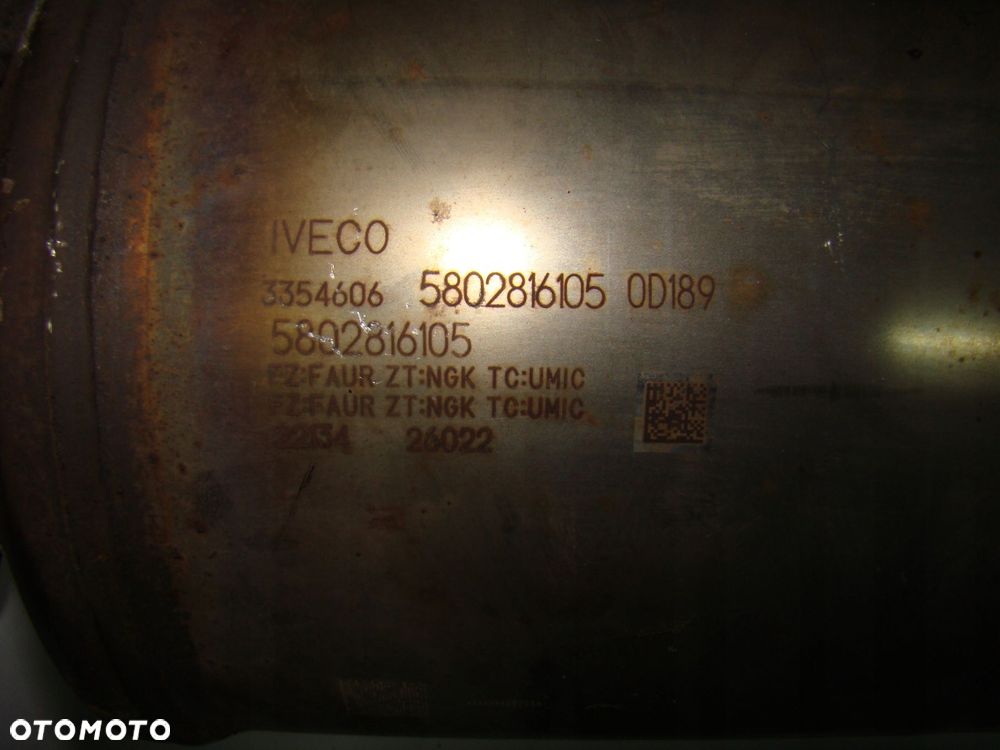 dpf filtr cząstek stałych katalizator iveco daily euro 6 58028116105 - 6