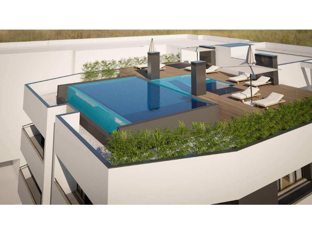 Apartamento T3+1, novo, varanda com churrasqueira; piscina e playgr... - Grande imagem: 5/19