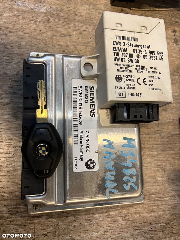 Sterownik silnika ews klucz 2.2 2.5 3.0 Bmw M54 Siemens MS43 zestaw do odpalenia ! - 1