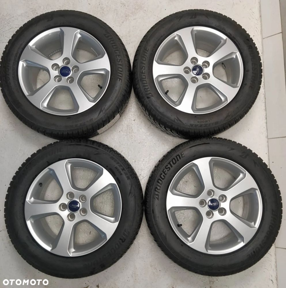 FORD FOCUS C-MAX MONDEO KUGA S-MAX GALAXY 7.5X17 ORYGINALNE FELGI ALUMINIOWE R17 ET55 5x115 OPONY BRIDGESTONE 235/55 KOŁA - 2
