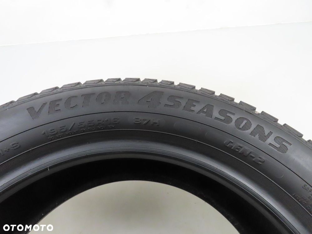 2x 195/55R16 OPONY CAŁOROCZNE UŻYWANE Goodyear Vector 4Seasons Gen-2 87H - 3