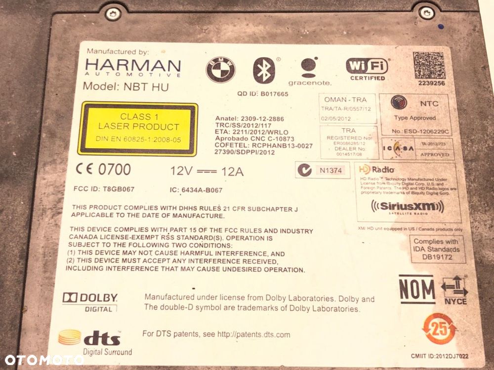 RADIO CZYTNIK NAWIGACJI  BMW 5 (F10) 2009 - 2016 528 i 180 kW [245 KM] benzyna 2011 - 2016 9351682 - 4