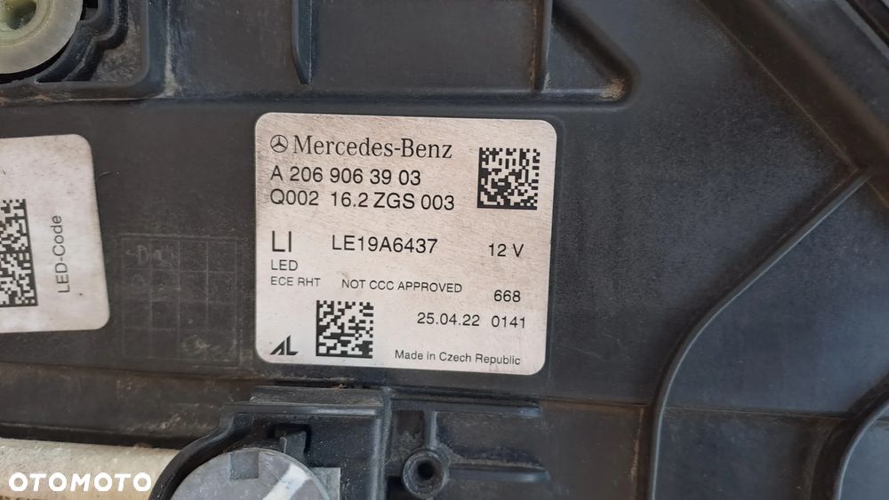 MERCEDES W206 LEWA LAMPA FULL LED UŻYWANA A2069063903 - 6