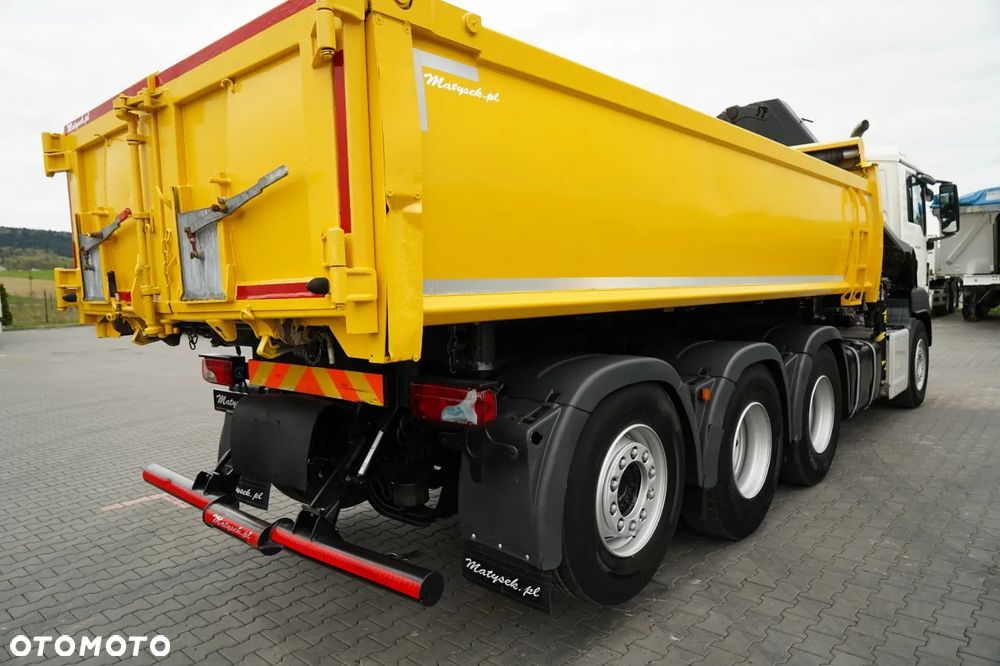 MAN TGS 32.400 / 8x4 / TRIDEM / WYWROTKA 2 STRONNA / HYDROBURTA / BORDMATIC + HDS HIAB 188 E-3D / ROTATOR  / PILOT / EURO 6 - 18