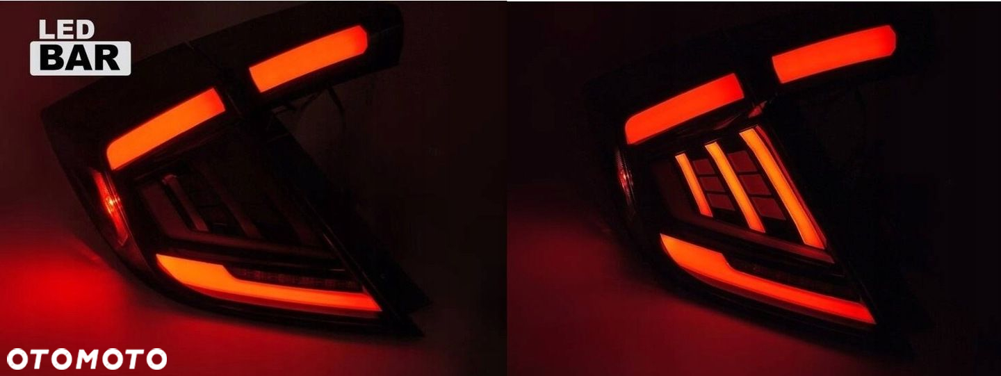 Lampy tyl ne kpl Vland Led Neon Diody Tuning Black Honda Civic X 10 16- HB - 5