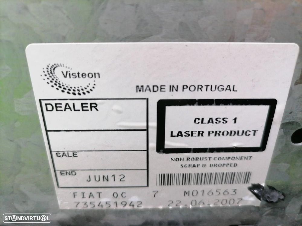 SISTEMA AUDIO / RADIO CD FIAT BRAVO II 2008 -735451942 - 3