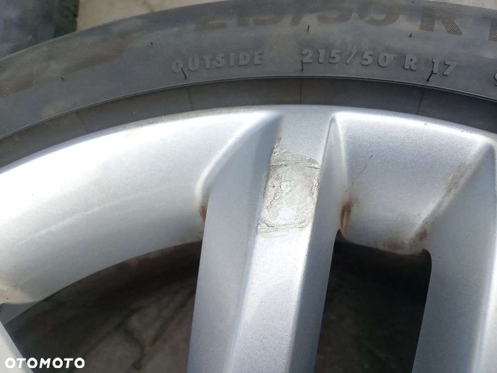 Używany komplet felg aluminiowych + opony Opel 5x110 215/50 R17 - 2