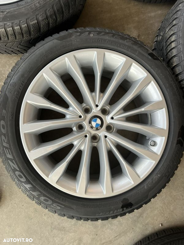 vând jante originale BMW seria 5 G30-G31 pe 18” cu anvelope de iarnă runflat ca noi - 3