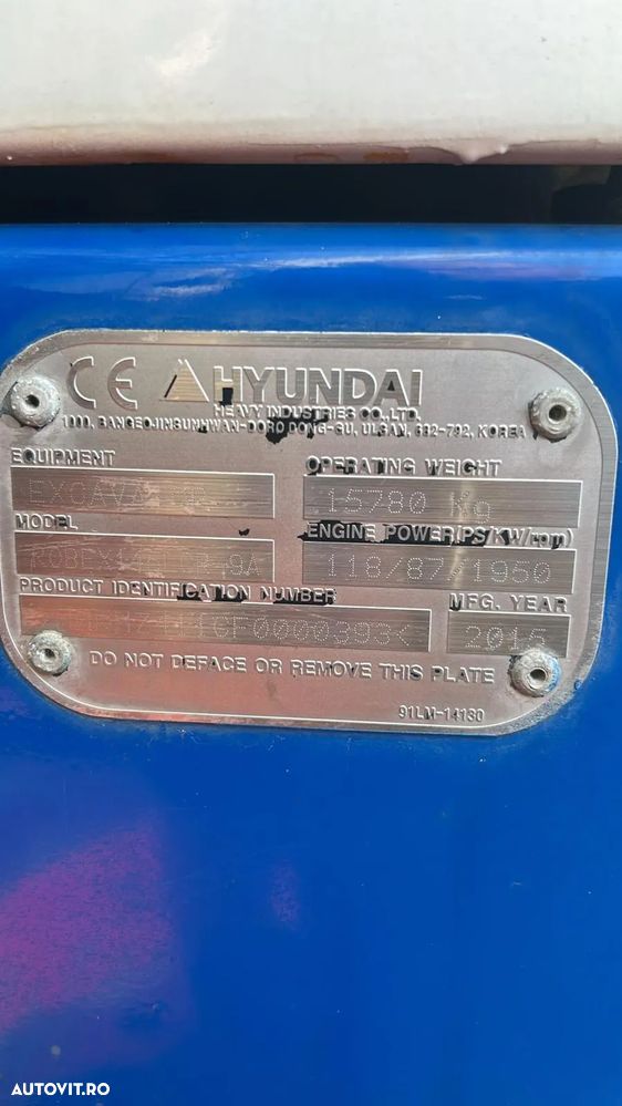 Hyundai Robex R145LC-9a excavator pe senile.15t compact - 5